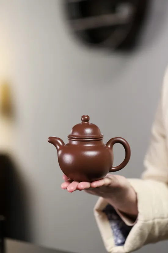 紫砂壺掇球底槽青230cc手工製作 2