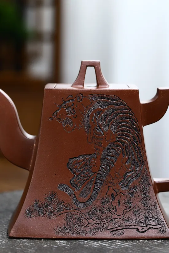 狄姣姣紫砂壺老底槽清泥方器茶具 1