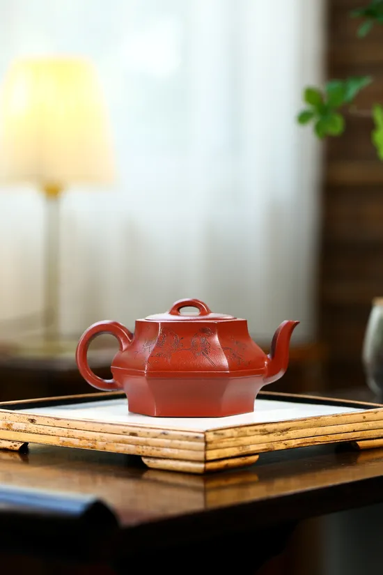 六方合菱紫砂壺, 徐六明手工製作 2