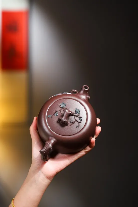 紫砂壺天際國高工佳作手工製作原礦老紫泥400cc 1