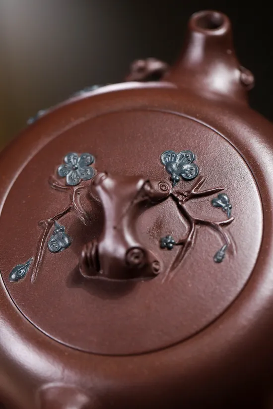 紫砂壺天際國高工佳作手工製作原礦老紫泥400cc 2