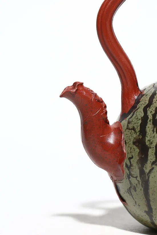 紫砂壺高工姚華君西瓜提樑原礦紫泥540cc 1