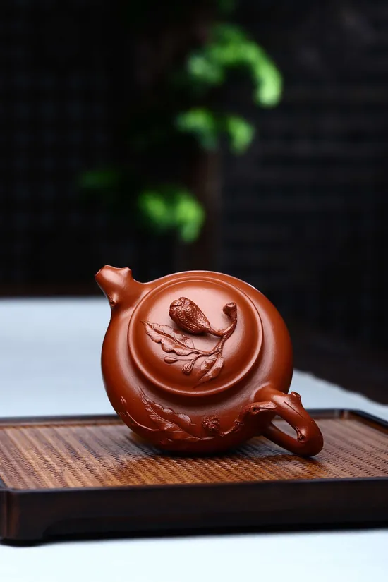 紫砂壺佛手國工新品 朱泥手工製作 1