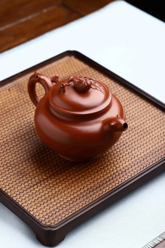 紫砂壺佛手國工新品 朱泥手工製作 2