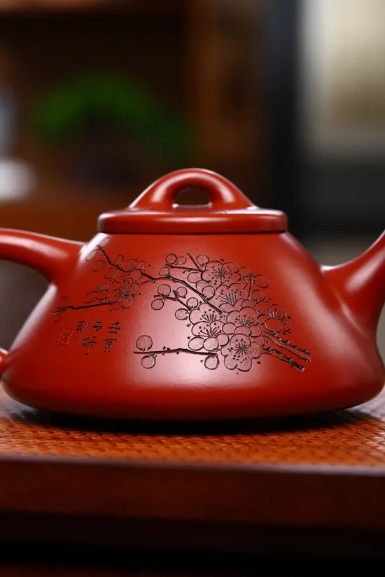 紫砂壺子冶石瓢雞血大紅袍270cc徐六明工藝美術師 1