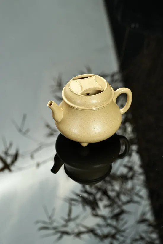 紫砂壺招財進寶本山綠泥10cc內推7孔 2