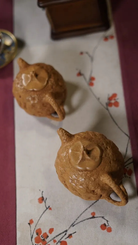 紫砂壺 玫瑰玉麟供春 黃金段 260c 180cc 精品推薦 2