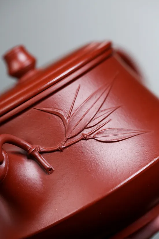 紫砂壺 碗竹壺 高建中 240cc 原礦大紅袍 2