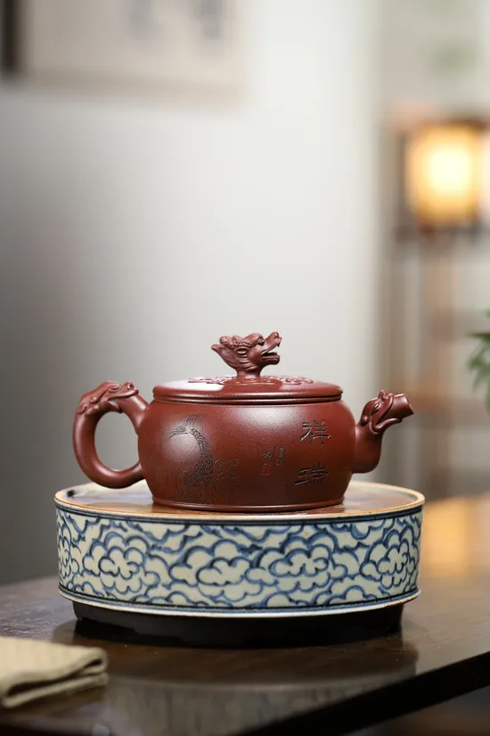 雙國工範振紫砂壺龍韻漢瓦套組收藏鑑賞 1