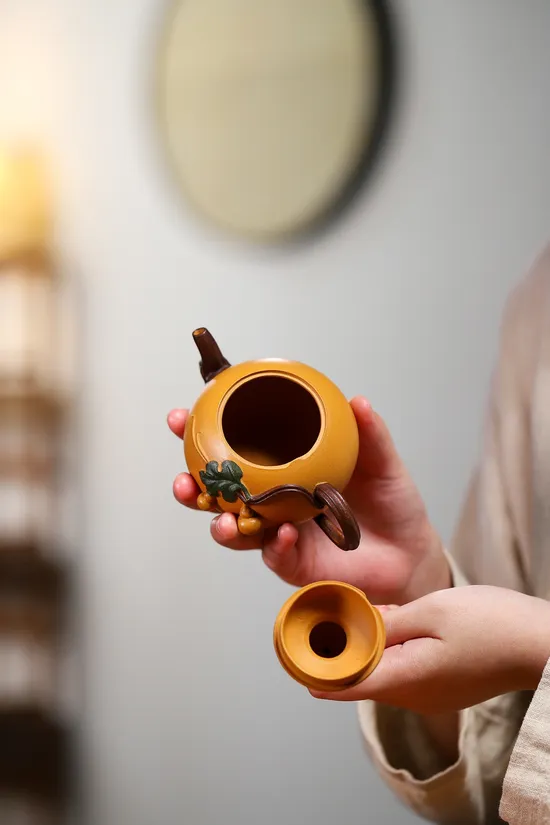 楊老師手作紫砂壺 葫蘆造型 福祿吉祥 2