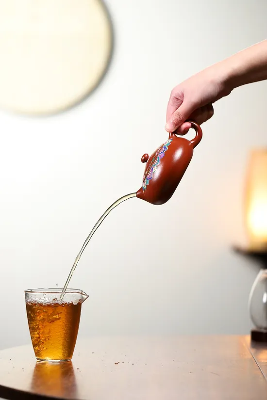 楊鵬老師創作紫砂壺 琺琅彩開花富貴 1