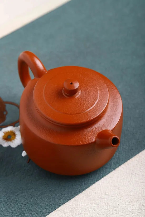 德鐘紫砂壺 吳國政手工製作 稀有魚籽朱泥 1