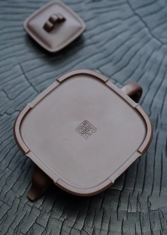 全手工孤稜摹古款紫砂壺原礦老紫泥280cc 2