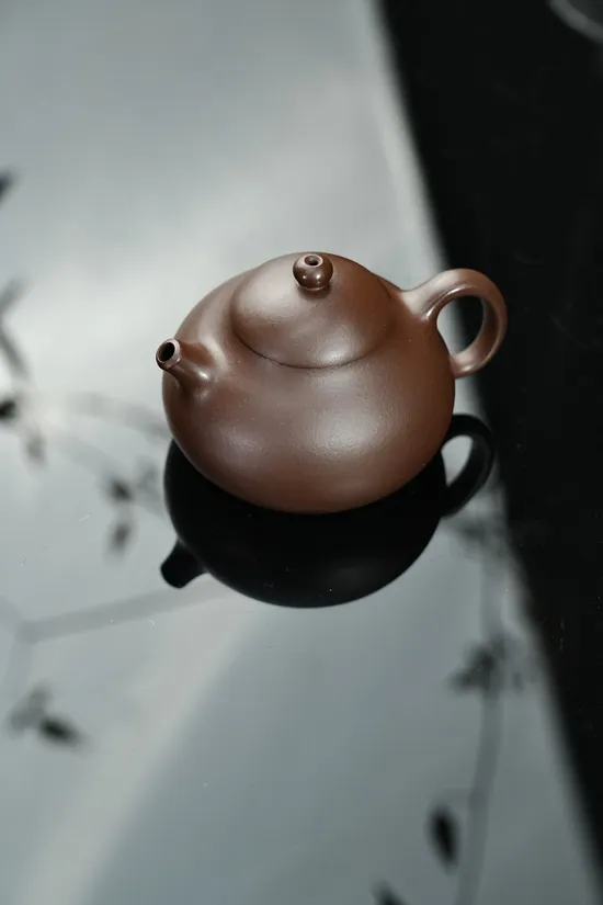 紫砂壺乳釘老紫泥150cc內推7孔 1