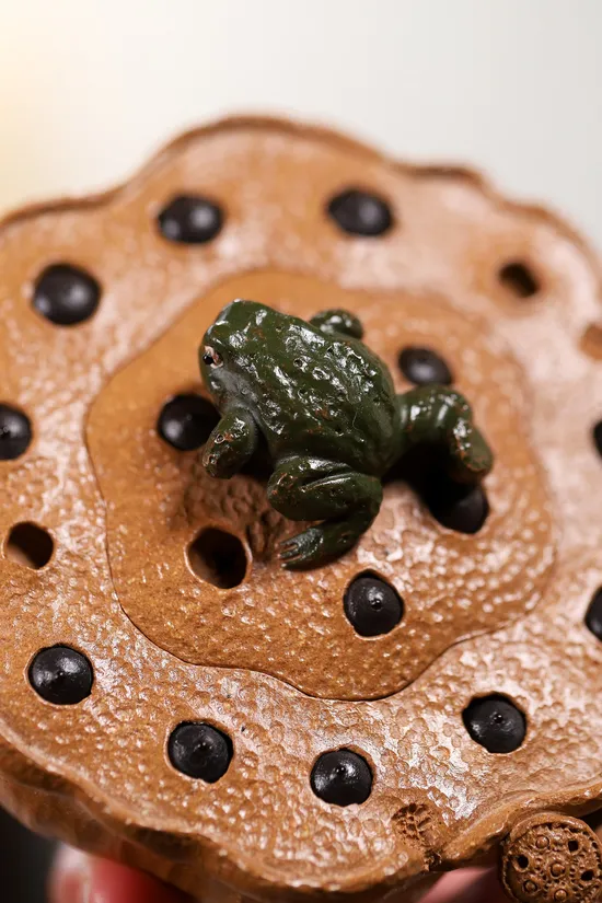 紫砂壺金蟾蓮心壺老段泥190cc楊軍保工藝美術師 2