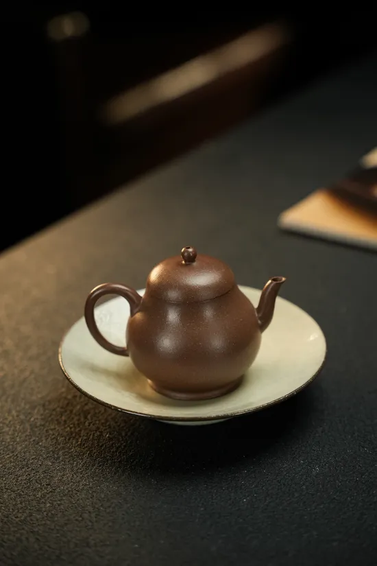 紫砂壺納福莫離宮燈150cc原礦老青段手工製作 2