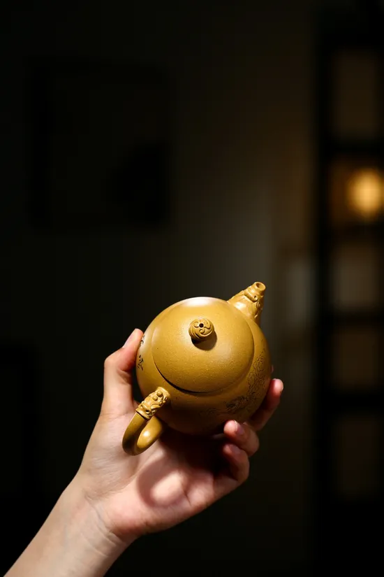 紫砂壺龍蛋 黃金段泥手工製作 精品推薦 1