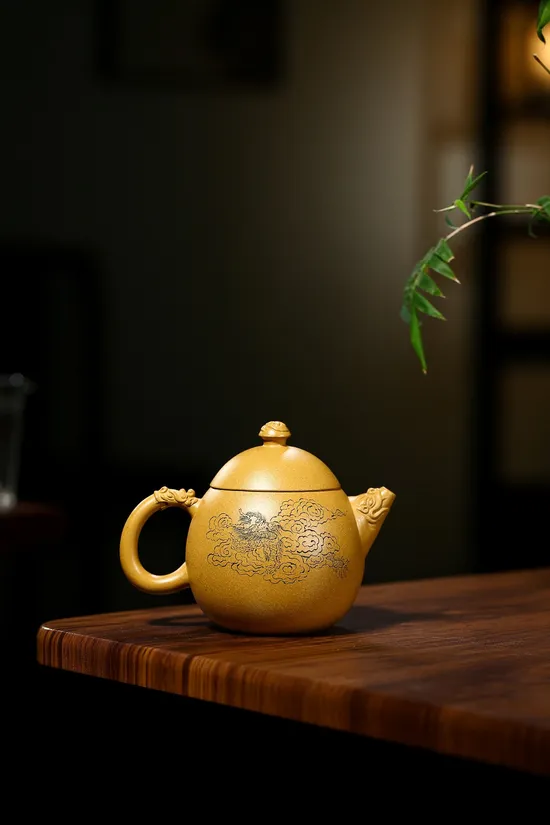 紫砂壺龍蛋 黃金段泥手工製作 精品推薦 2