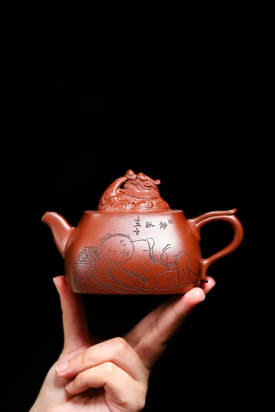 紫砂壺四方龍吟陳月娥老師精品 1