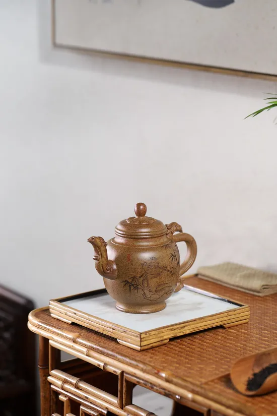 紫砂壺百鳥朝鳳段泥柴燒許時娟國高工佳作 2