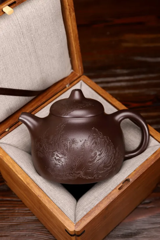 紫砂壺乳鼎紫金龍血砂手工製作高階工藝 1