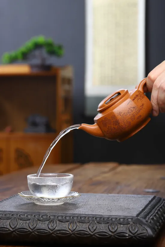 徐六明八方牛蓋紫砂壺手工製作收藏佳品 1