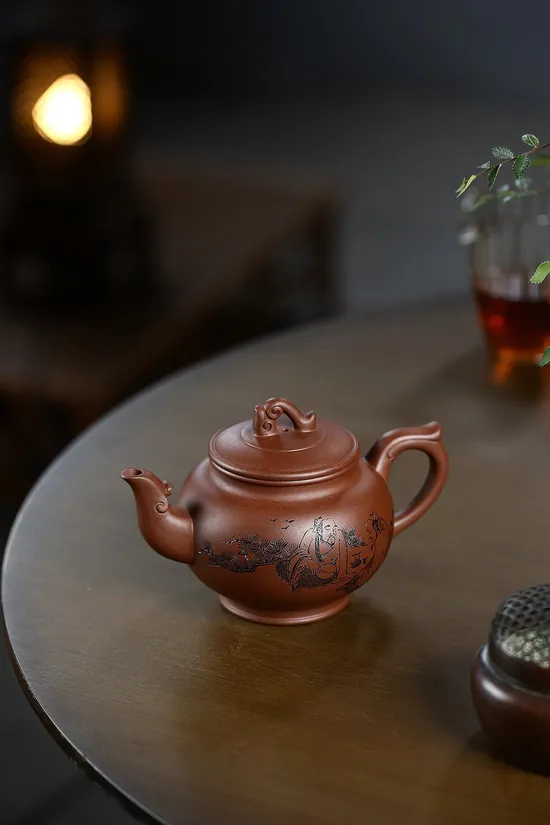 王芳老師紫砂七老傳承鳳鳴壺工藝精品 1