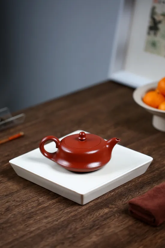 戚志君曲壺紫砂壺手工製作稀有大紅袍茶具 1