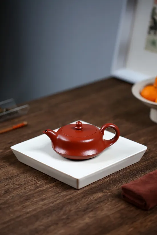 戚志君曲壺紫砂壺手工製作稀有大紅袍茶具 2