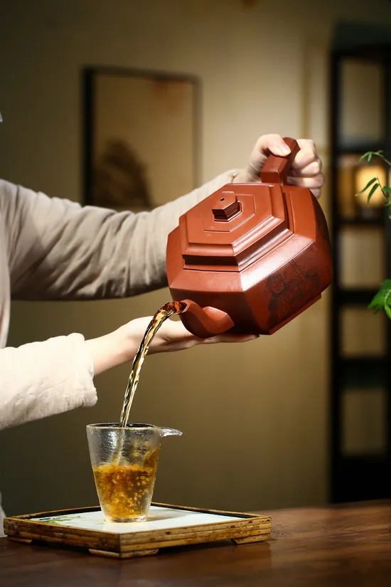 紫砂壺收藏級六方雪華國高工手工製作 1