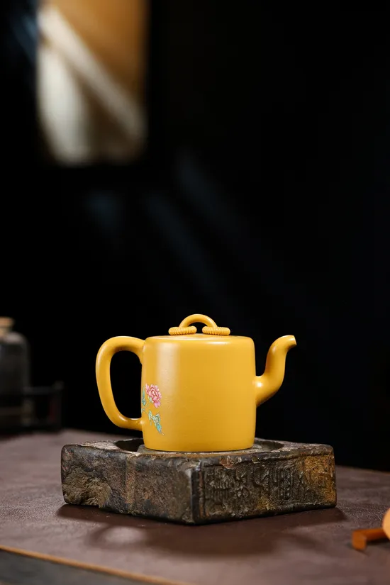 紫砂雙圈壺 黃金朱泥手工製作 1