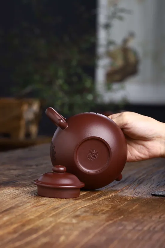 紫砂壺收藏級雙工雙證書蓮子五子登科 1