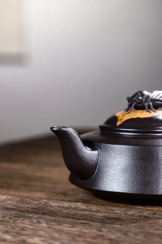 紫砂壺收藏級作品知足常樂原礦黑泥手工製作 2