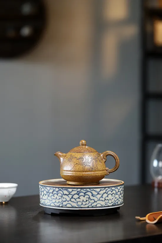 紫砂壺玉笠本山綠泥柴燒工藝美術師楊軍保手作 2