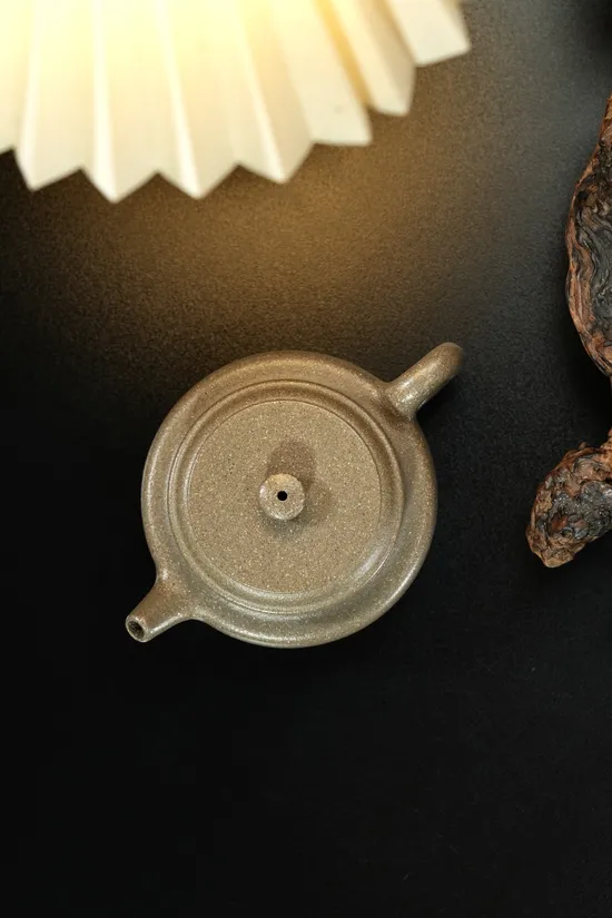 全手工德鐘紫砂壺｜原礦青降坡260cc氣窯燒製 2