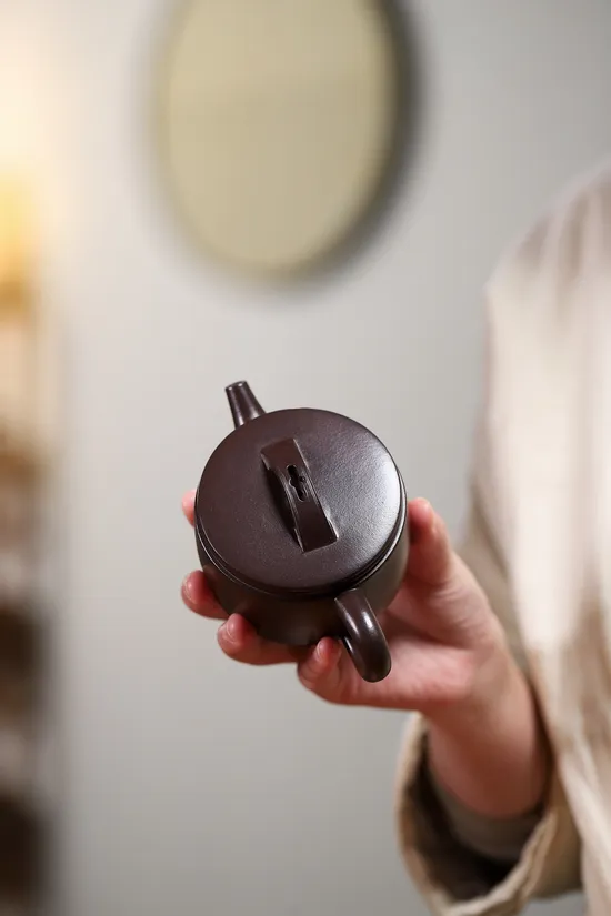 百目老紫泥純手工紫砂壺漢瓦180cc 2