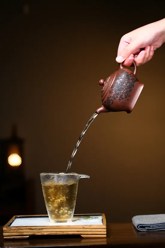 紫砂壺四方如意底槽清手工茶具 2