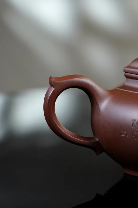 研高精品推薦 六方笑櫻紫砂壺 文革泥70cc 1