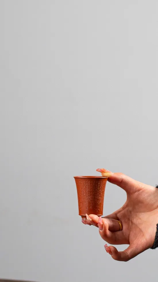 紫砂壺朱泥主人杯45cc原礦精品 2