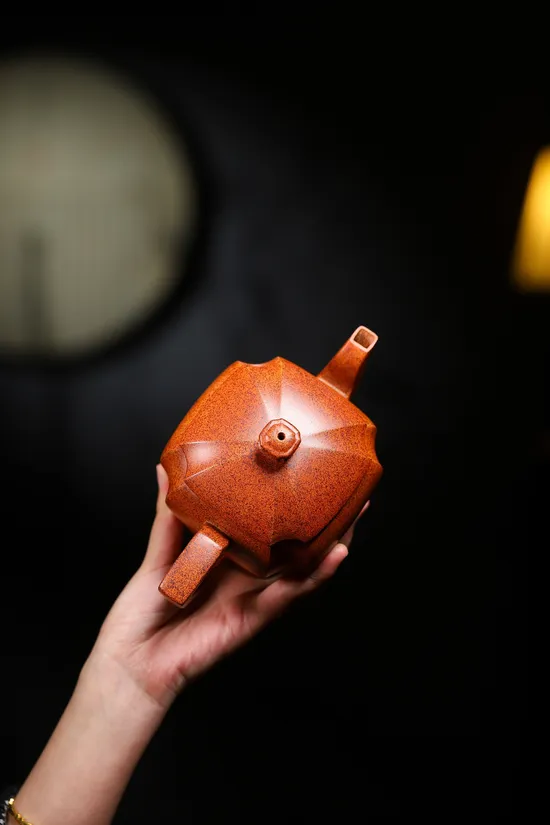 紫砂壺高四方抽角手工藝品 1