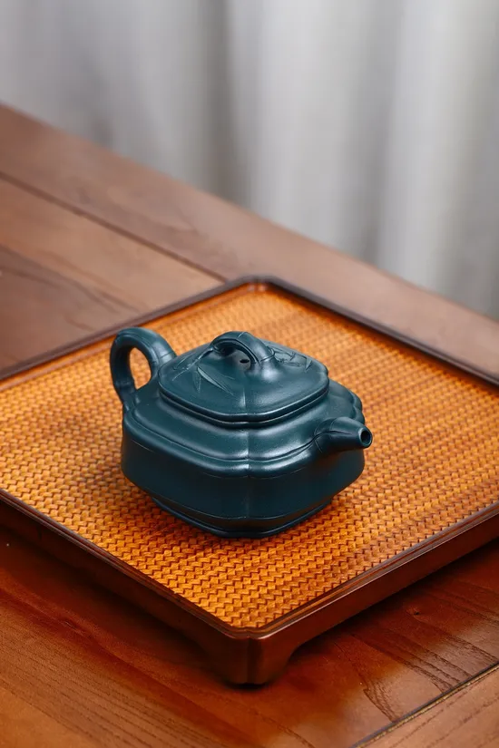 雙線竹鼓紫砂壺手工精品 2