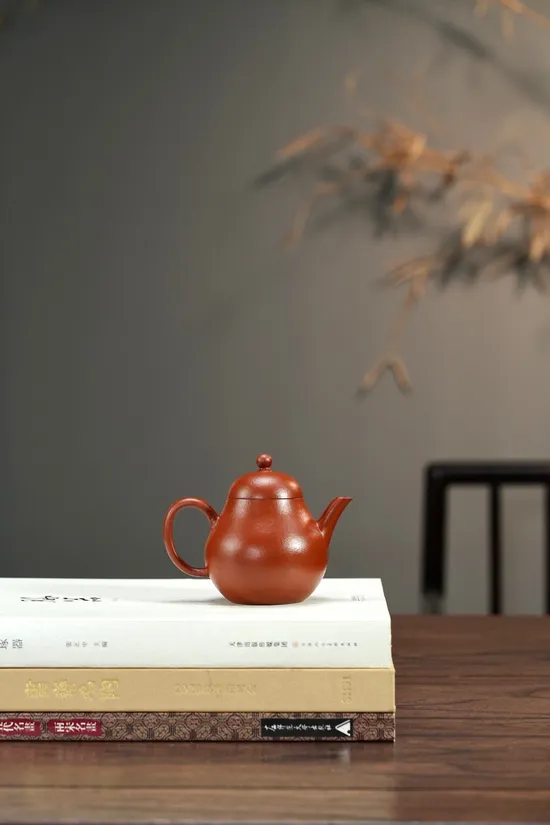 紫砂壺梨形摹古器原礦朱泥150cc7孔 2