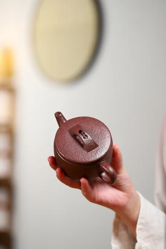 楊鵬經典傳器全手工漢瓦紫砂壺220cc珍藏級天青泥 2