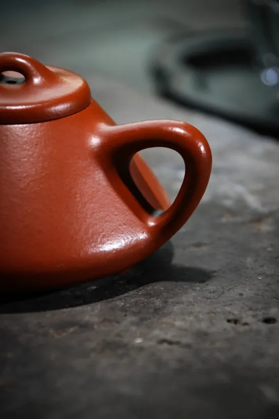 紫砂壺子冶石瓢全手工朱泥180ml劉素素作品 2