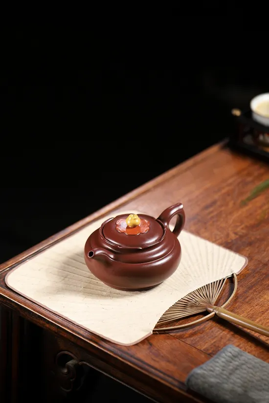 紫砂壺開花富貴莊麗老師手工製作 2