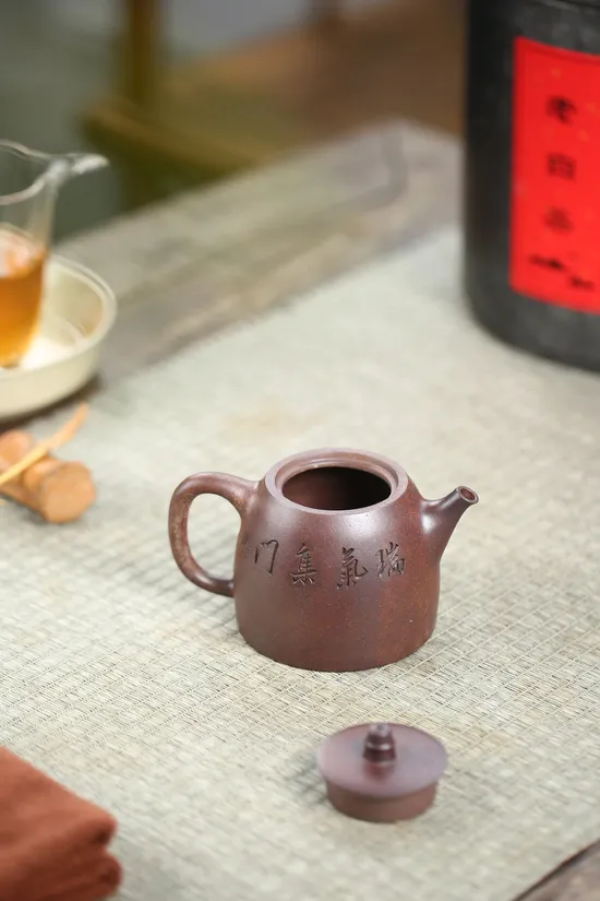 漢鐸紫砂壺 柯俊芬工藝美術師原礦赤龍幻彩砂 2