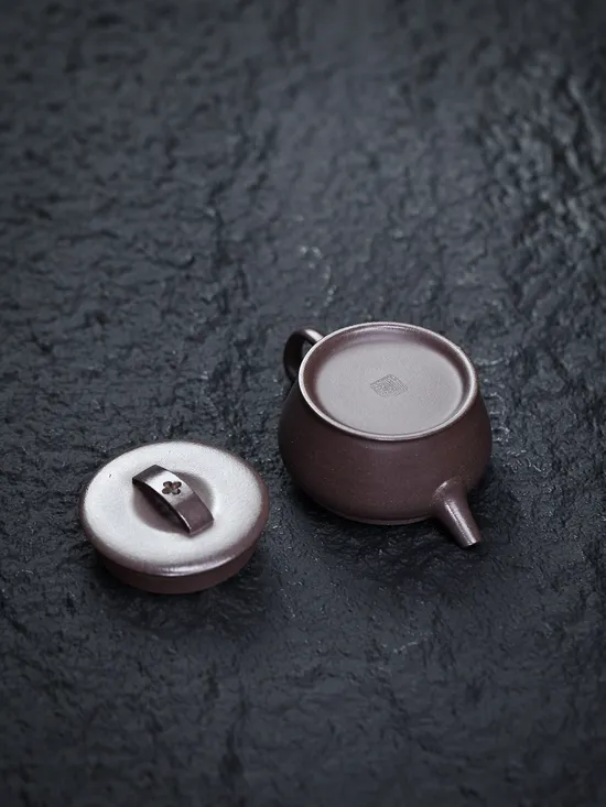 漢瓦紫砂壺天青泥150cc手工製作 1