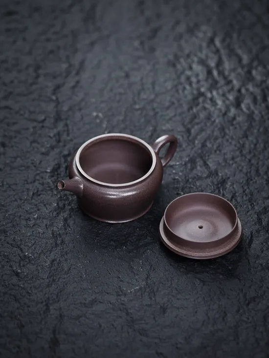 漢瓦紫砂壺天青泥150cc手工製作 2