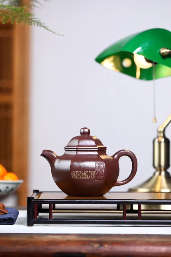 紫砂壺六方掇球手工製作收藏級 2