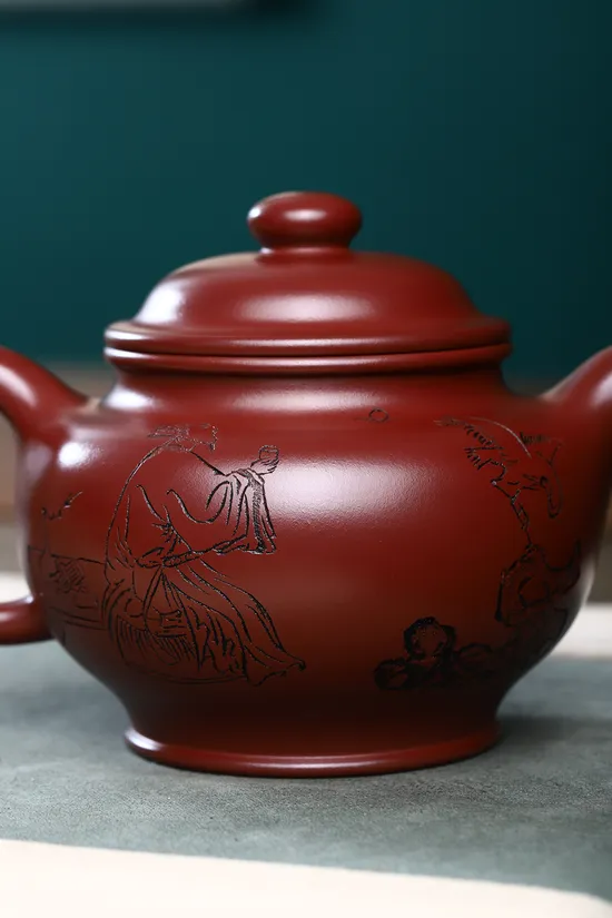 紫砂壺收藏重器掇只壺原礦龍血砂400cc 2